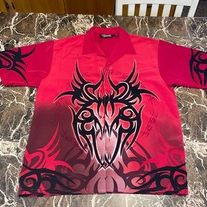 Dragonfly men’s button front shirt size large